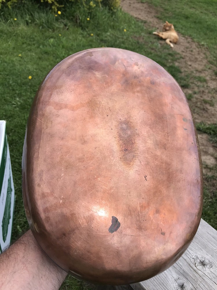 Antique Copper Bed Warmer Country Rustic Primitive