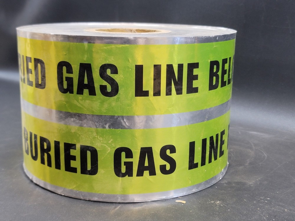 Underground Detectable Tape Roll Caution Buried Gas Line Below