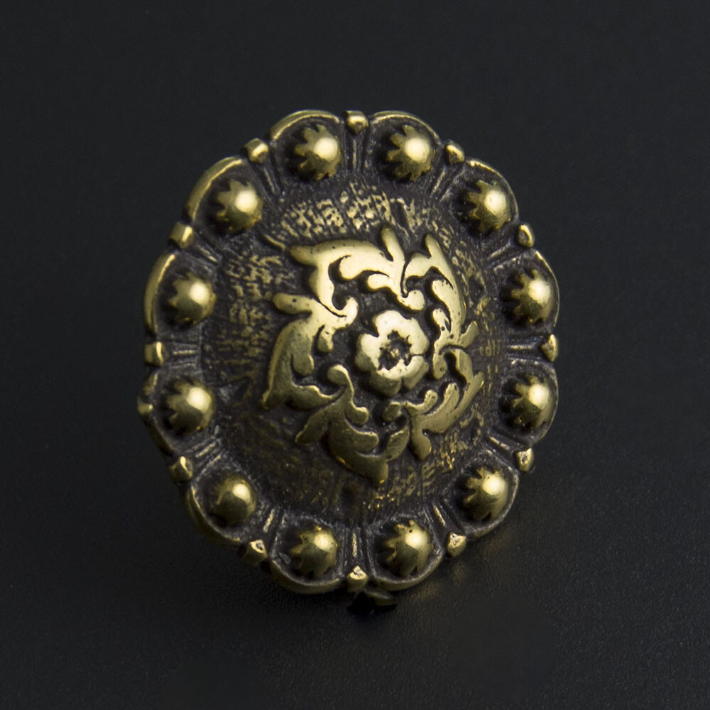 Berry Concho Screw Back Solid Brass 23mm