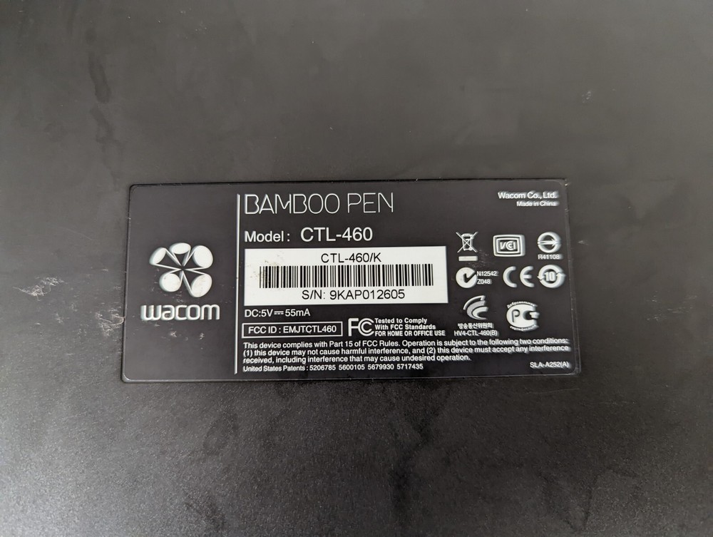 WACOM CTL-460/K Bamboo Pen *Tablet Only*