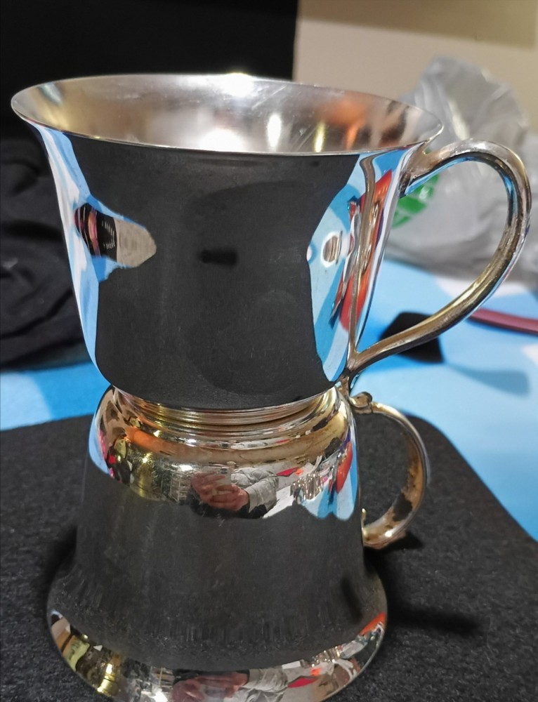 10 Vintage Silver Plated Tea Cups