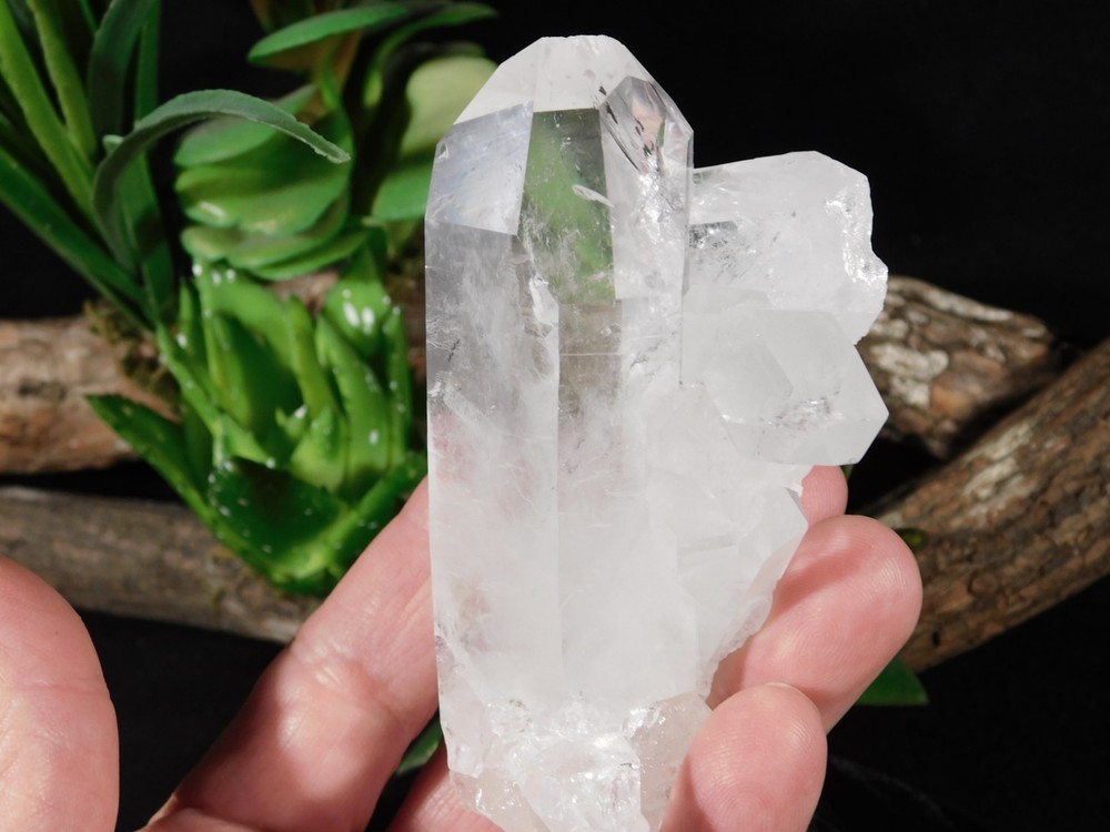 SUPER Translucent! QUARTZ Crystal Cluster From Brazil 239gr
