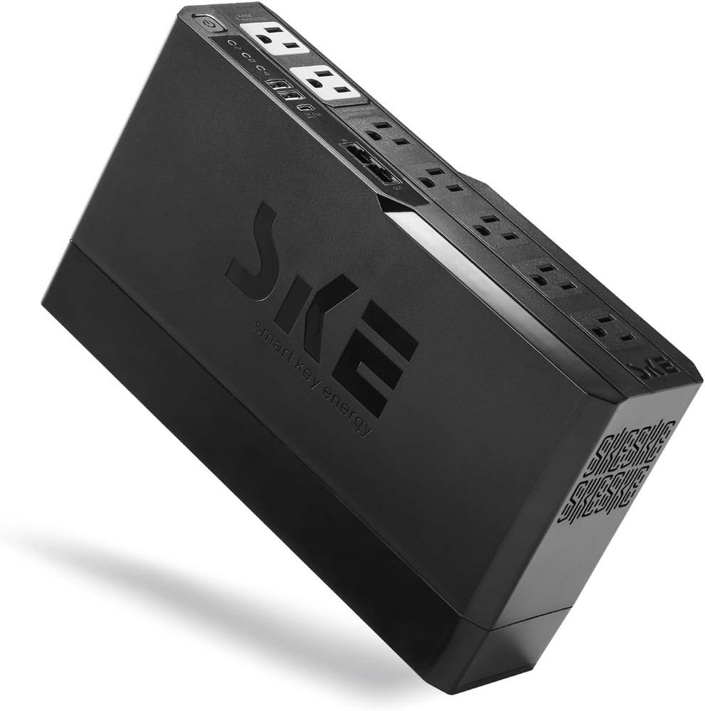 SKE Compact Size 425VA/240W UPS Battery Backup & Surge Protector for Computer UP