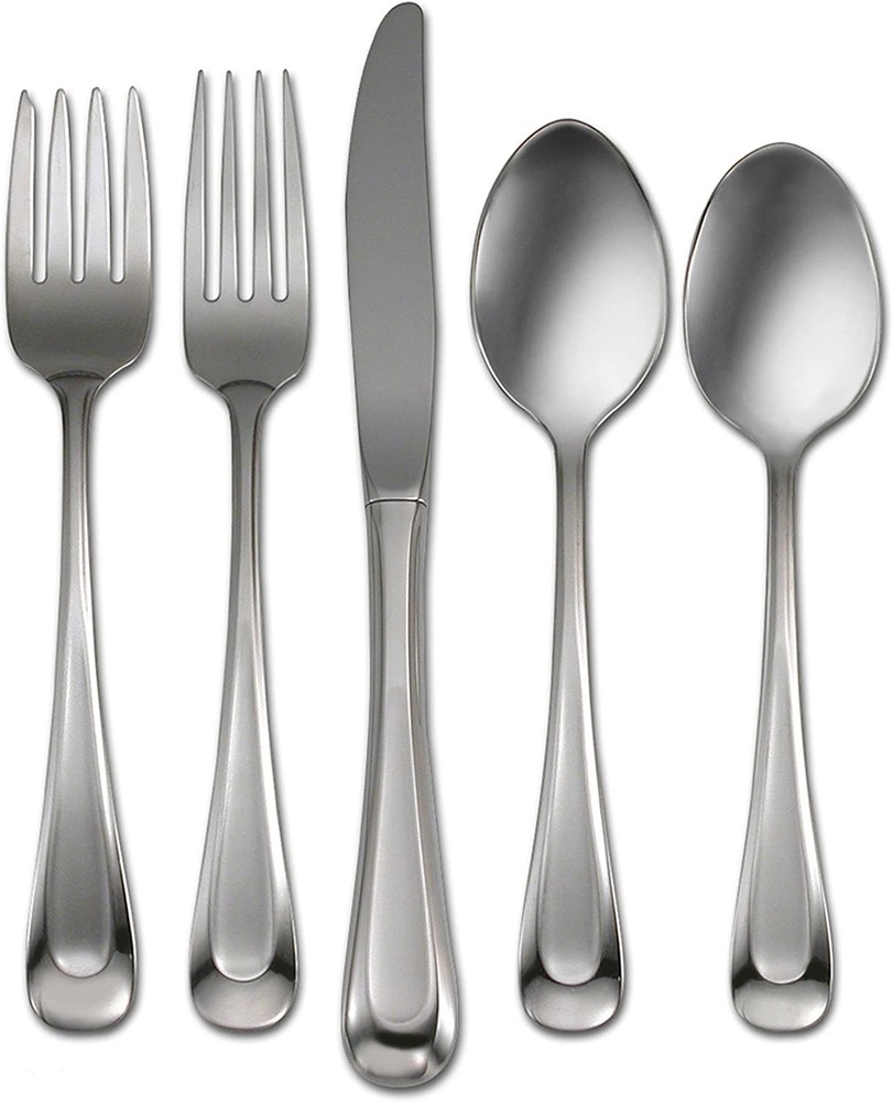 Oneida Satin Sand Dune Stainless Steel 20PCS Flatware Set, Silver, Service For 4
