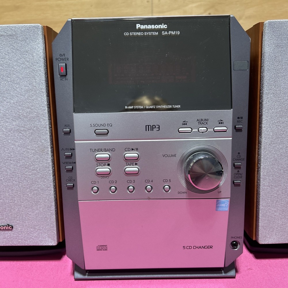 Panasonic SA-PM19 CD Stereo Cassette System 5 Disc Changer