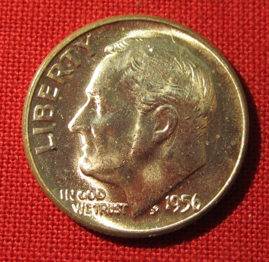 1956 P Roosevelt Dime - 90% Silver - BU - Uncirculated