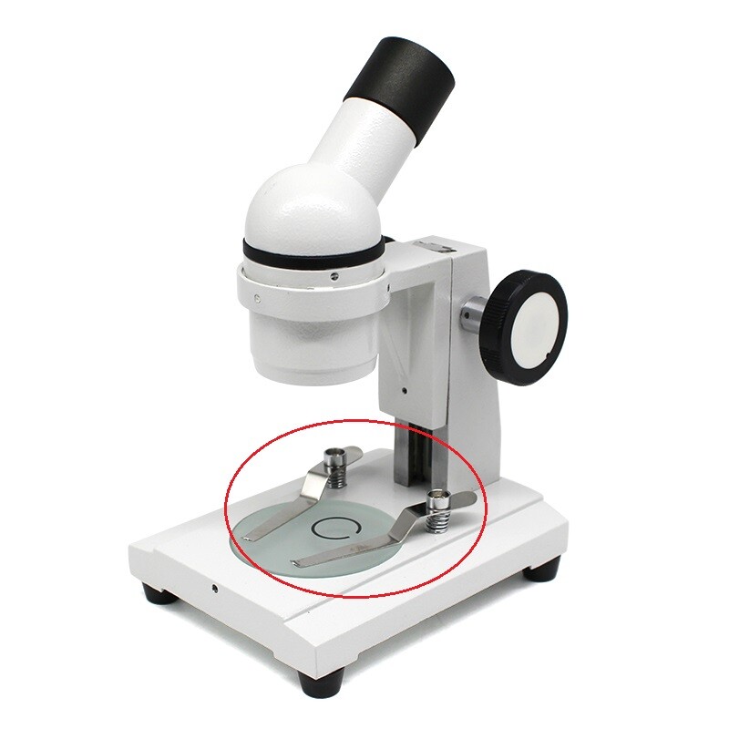 A Pair Biological Stereo Microscope Working Stage Specimen Presser Slice Clips