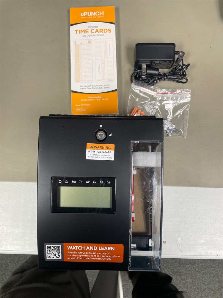 Upunch digital time clock and date stamp