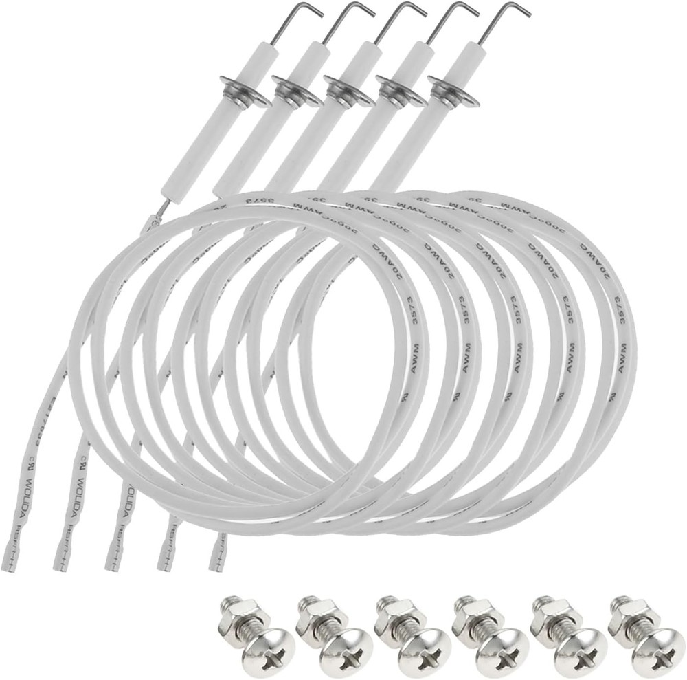 5PCS Grill Igniter Wire Kit & Ceramic Electrode for BBQ Grillware Charbroil