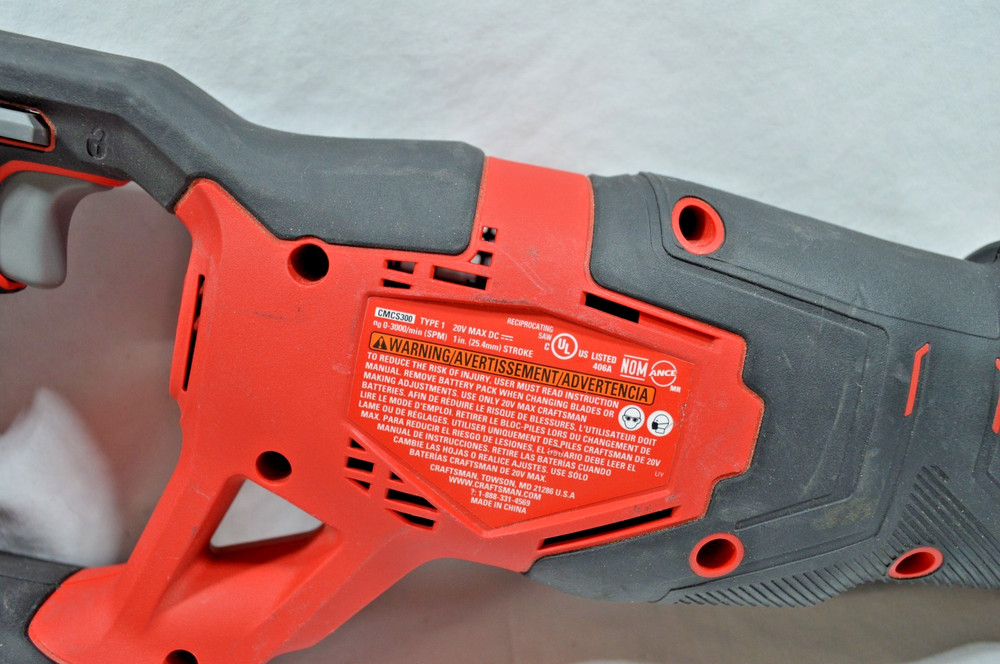 ​​Craftsman 20V Variable Speed Trigger Quick Easy Blade Change *TOOL ONLY*