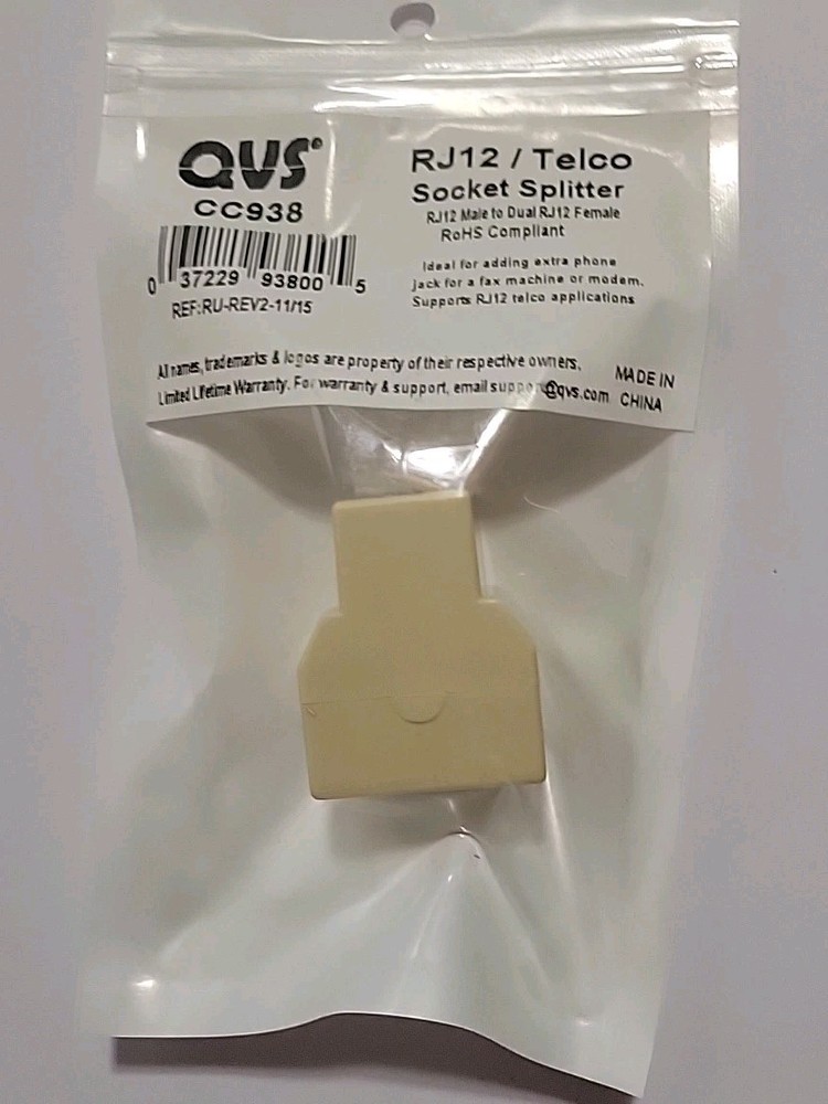 3 Pack Telco socket splitters RJ12