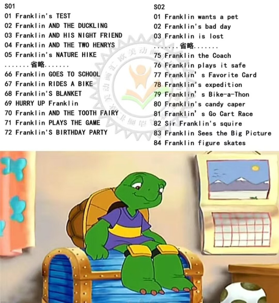 Franklin Seasons 1 to 2 DVD