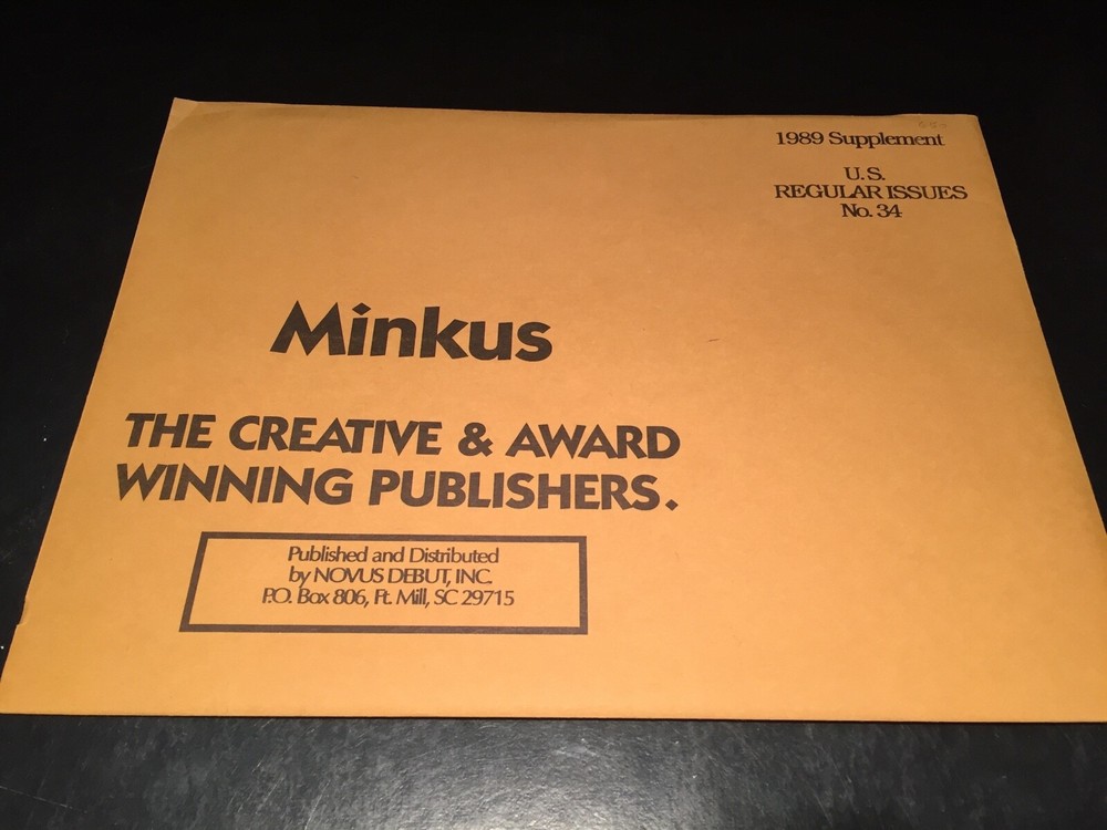 Minkus United States Regular Issues Stamp Album Supplement Pages- 1989