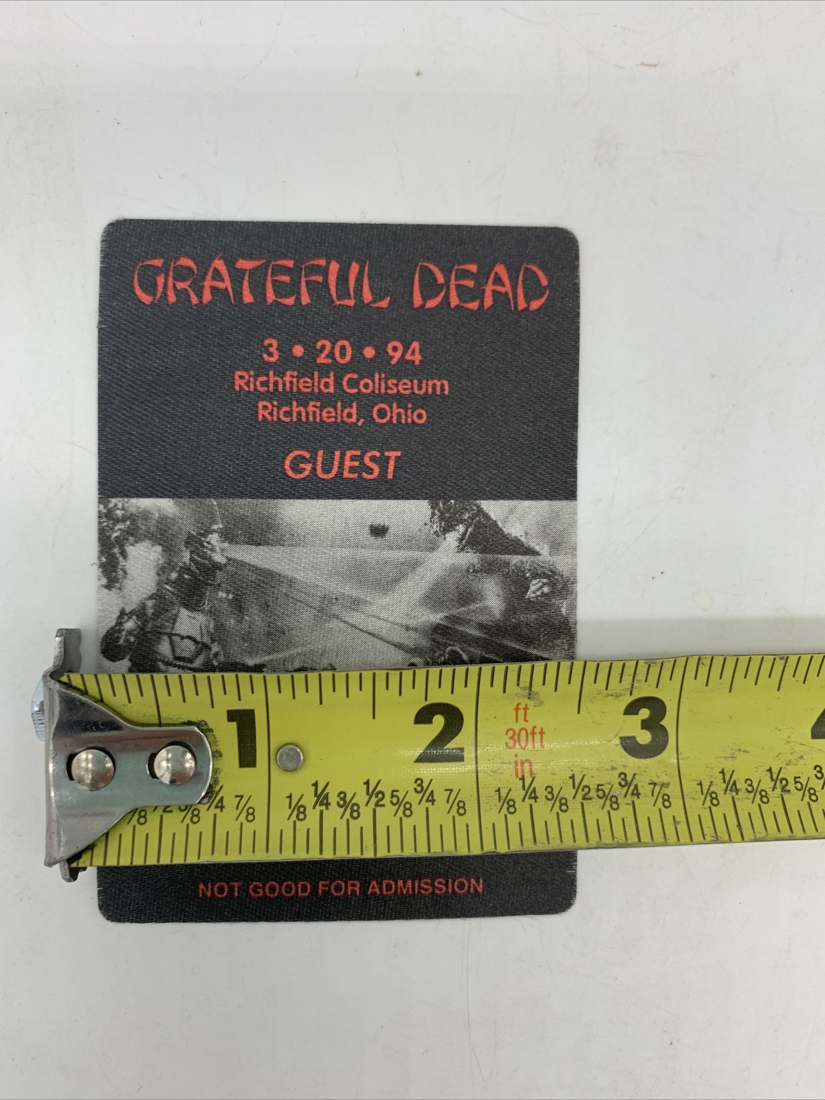 Grateful Dead Backstage Pass 3-20-94 Richfield Coliseum Ohio Godzilla