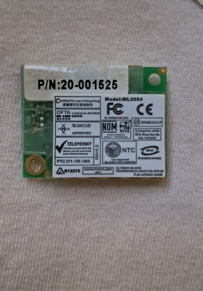 Motorola ML3054 56K Modem Card