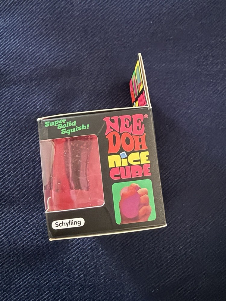 NEW SEALED Nee Doh Nice Cube Super Solid Squish Pink Free Shipping
