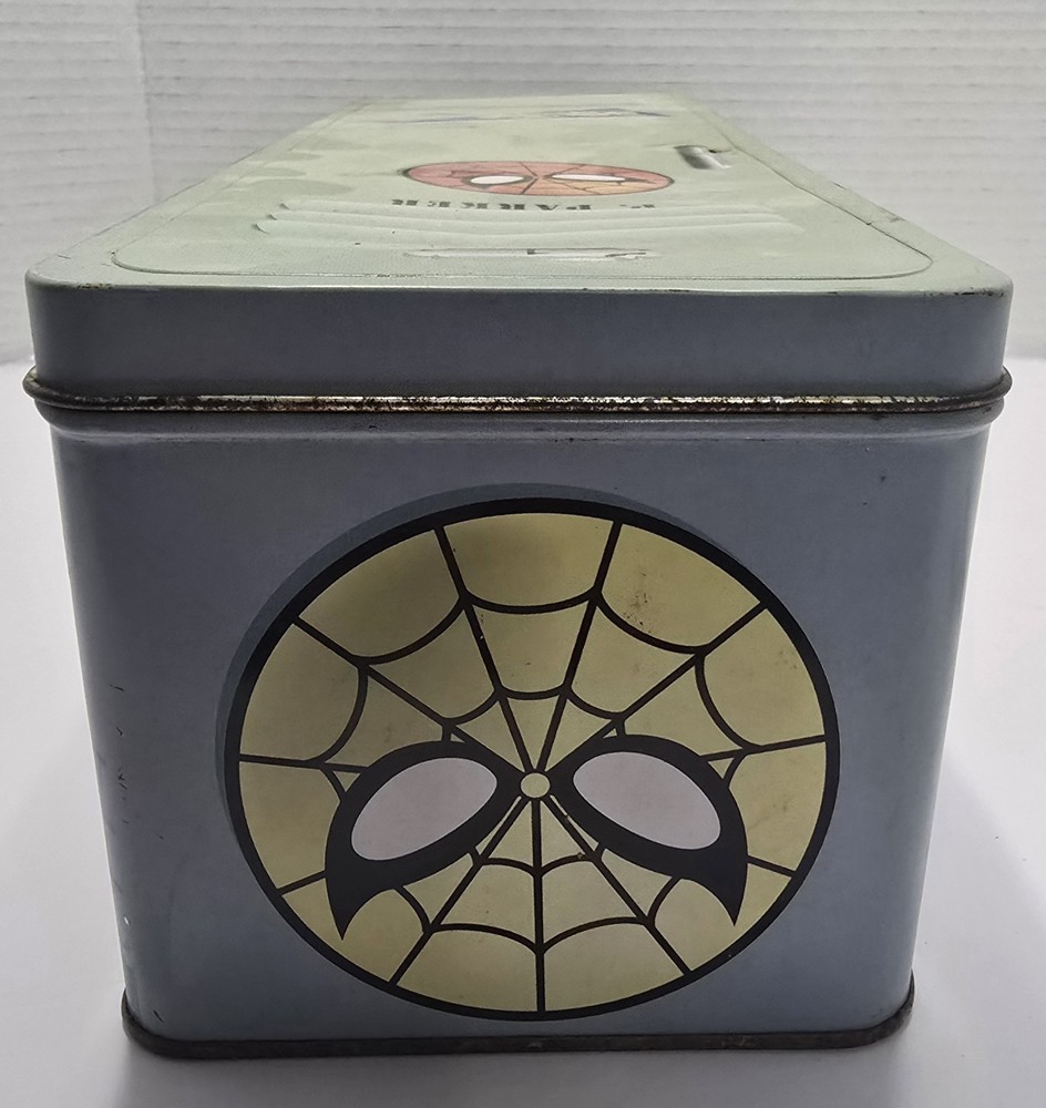 Marvel Amazing Spiderman Tin Type Locker-2000 - No Handle & Some Rust. 12x4x4