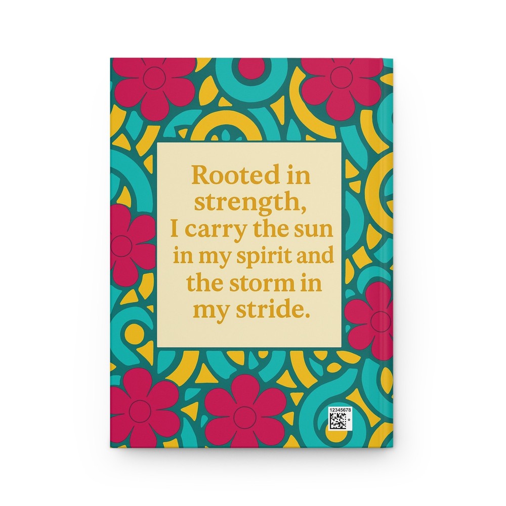 Afrocentric Journal, Writing Notebook, Black Power, Hardcover, Rooted in