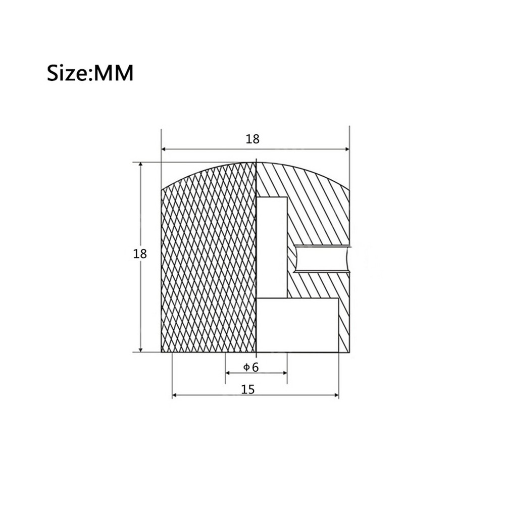 4x Metal Guitar/Bass Control Volume Tone Dome Knobs W/Hexagonal handle Gold
