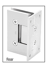 Polished Chrome Victoria 5 Degree Pre-Set Wall Mount Full Back Plate Hinge