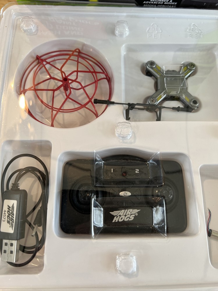 Air Hogs - Hyper Stunt Drone - Unstoppable Micro RC Drone -Yellow Barely Used