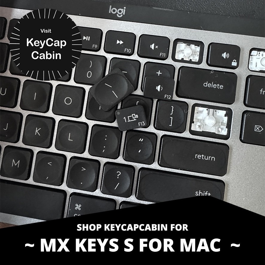 Logitech MX Keys S for Mac Keyboard ~ Replacement Key & Switch Part ~ Space Gray