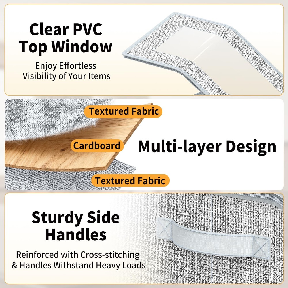 3 Pack Stackable Hat Organizer for Baseball Caps, Hat Storage with Clear Wind...