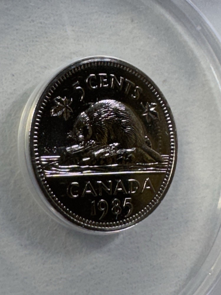 1985 Canada 5 Cents Graded MS 68 by ANACS