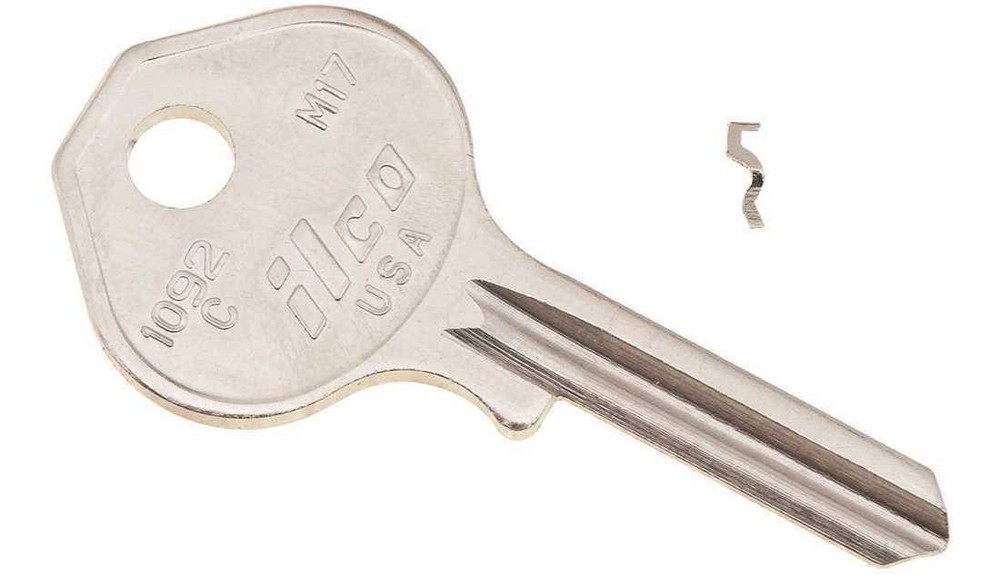 Kaba Ilco 1092C Master/Dexter M17 Blank Utility Key Silver