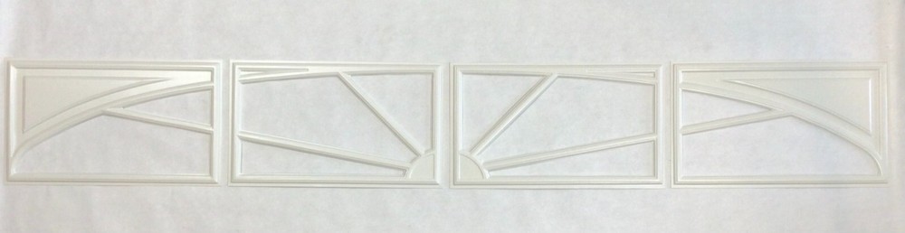 4 Amarr Sunray Replacement Inserts for Amarr Short Panel Garage Doors White