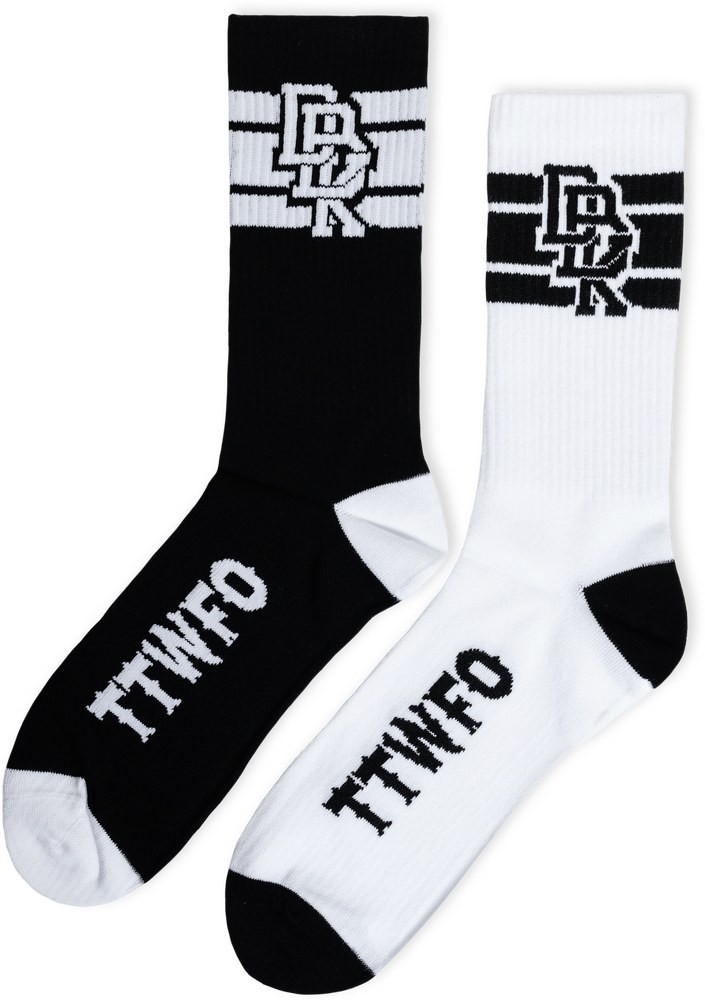 DBK Stacked Socks (2-Pack) Black/White