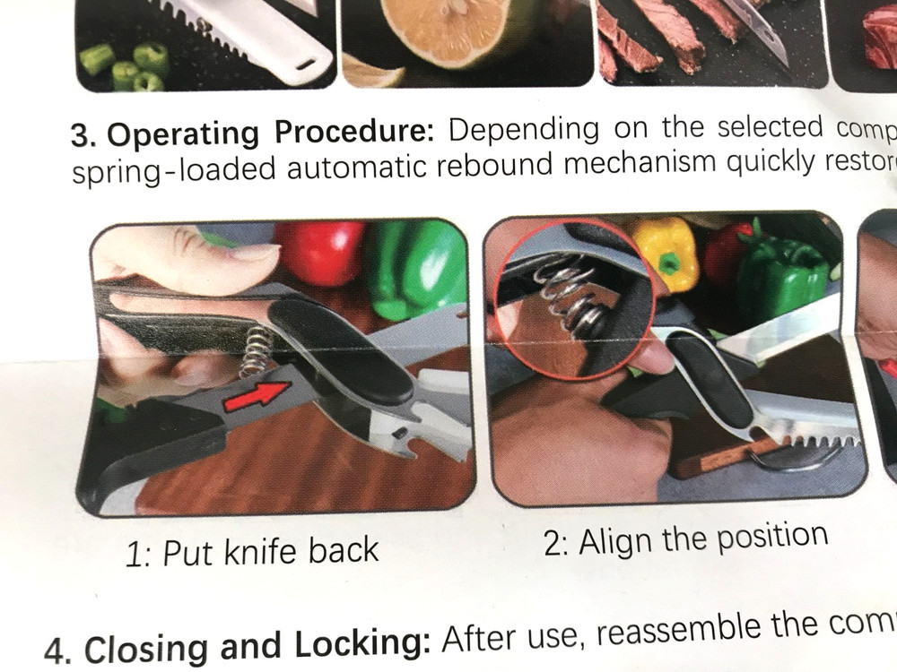 Multi Functional Stainless Steel Kitchen Scissors Meat Tenderizer Bottle Opener