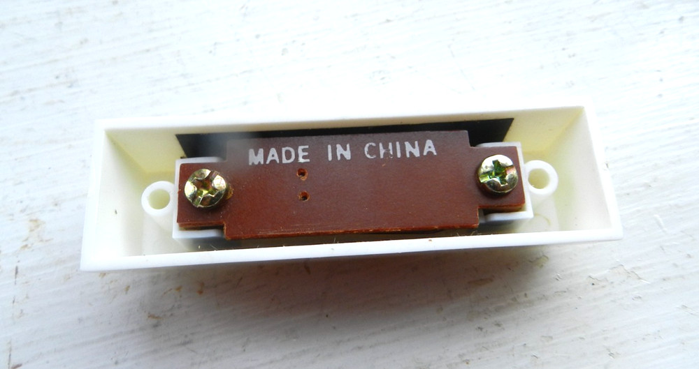 Baldwin Rectangular Doorbell Button - White - 4851-102 NEW