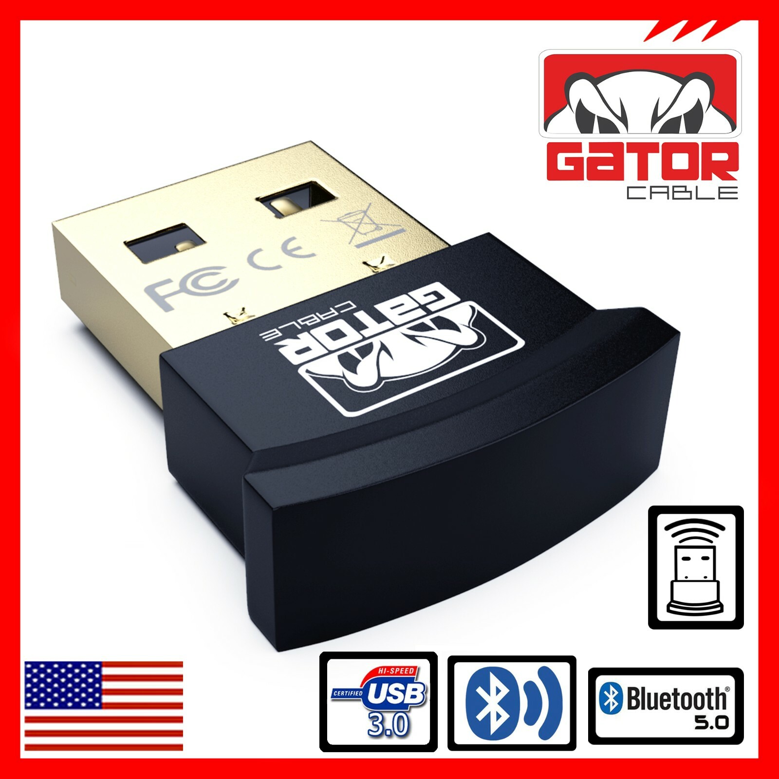 USB 3.0 Bluetooth 5.0 Adapter Dongle Receiver Wireless Audio Music TV PC MAC