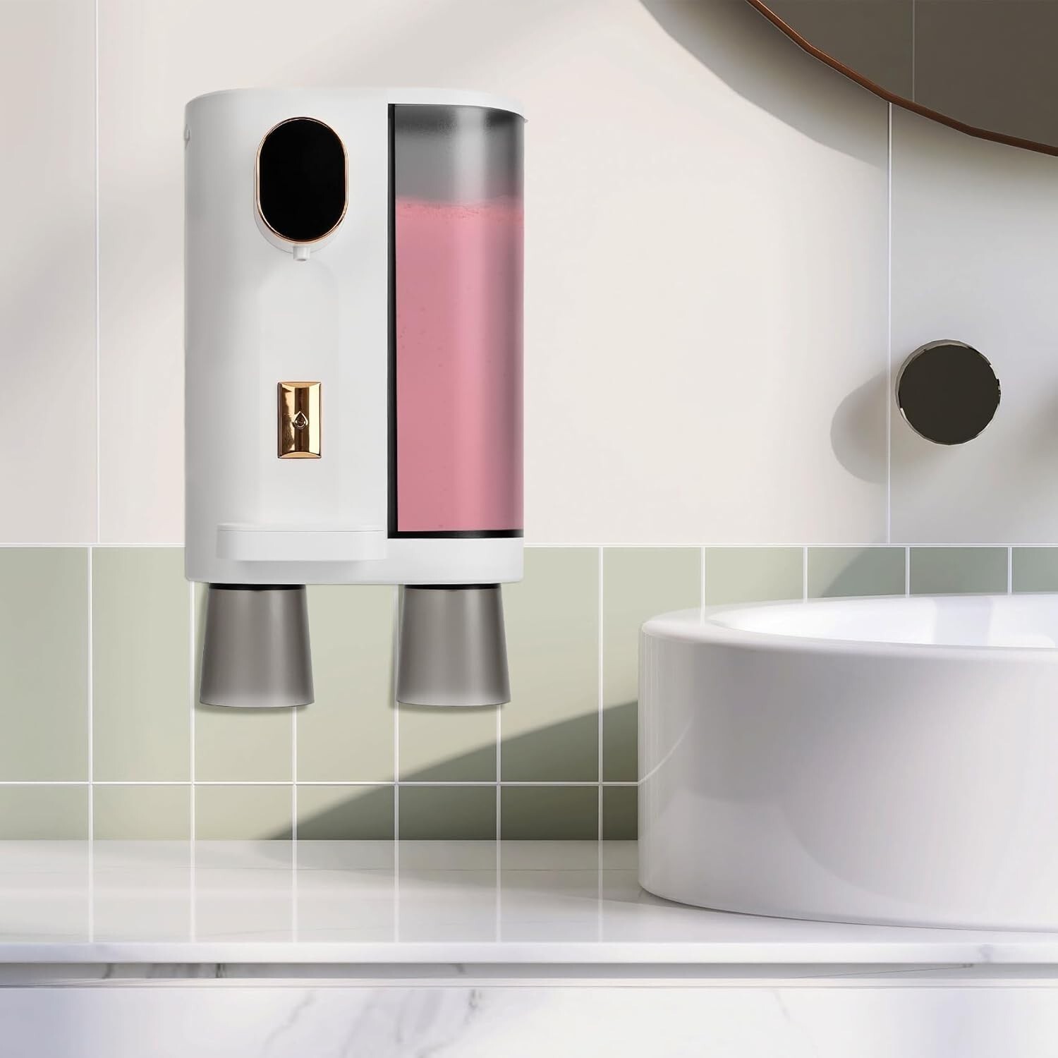 Automatic Mouthwash Dispenser Touch-Control Levels Wall Mounted Rechargeable