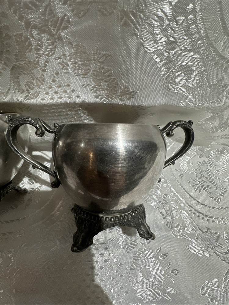 Vintage Silver-Plated Sugar & Creamer