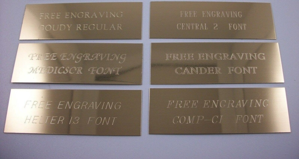 Custom Engraved 1" x 4" Brass Plate