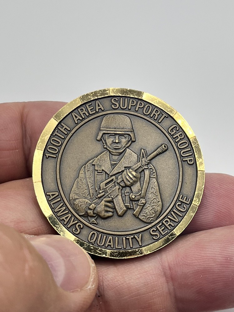 Vintage US Army 100th Area Support Group Command Sergeant Major Coin