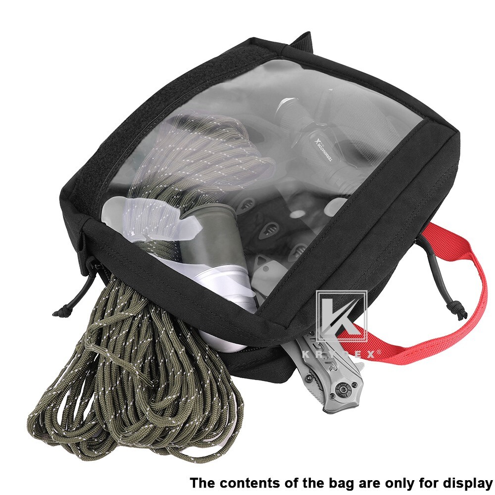 KRYDEX Clear Top Insert Cube Organizer Hook Back Packing Travel Backpack Large