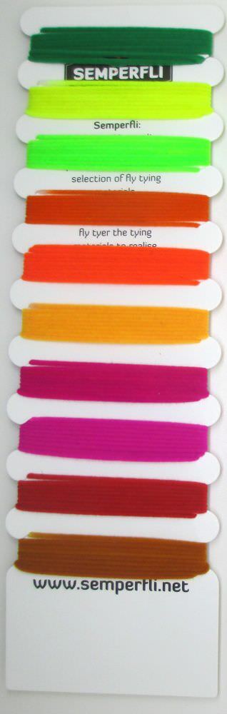 Fly tying SUEDE CHENILLE MIXED CARD SEMPERFLI,, multicard