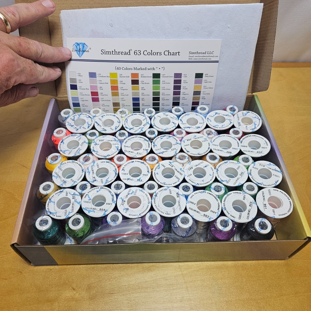 Simthread High Quality Embroidery Thread, 63 Colors ~ NOB