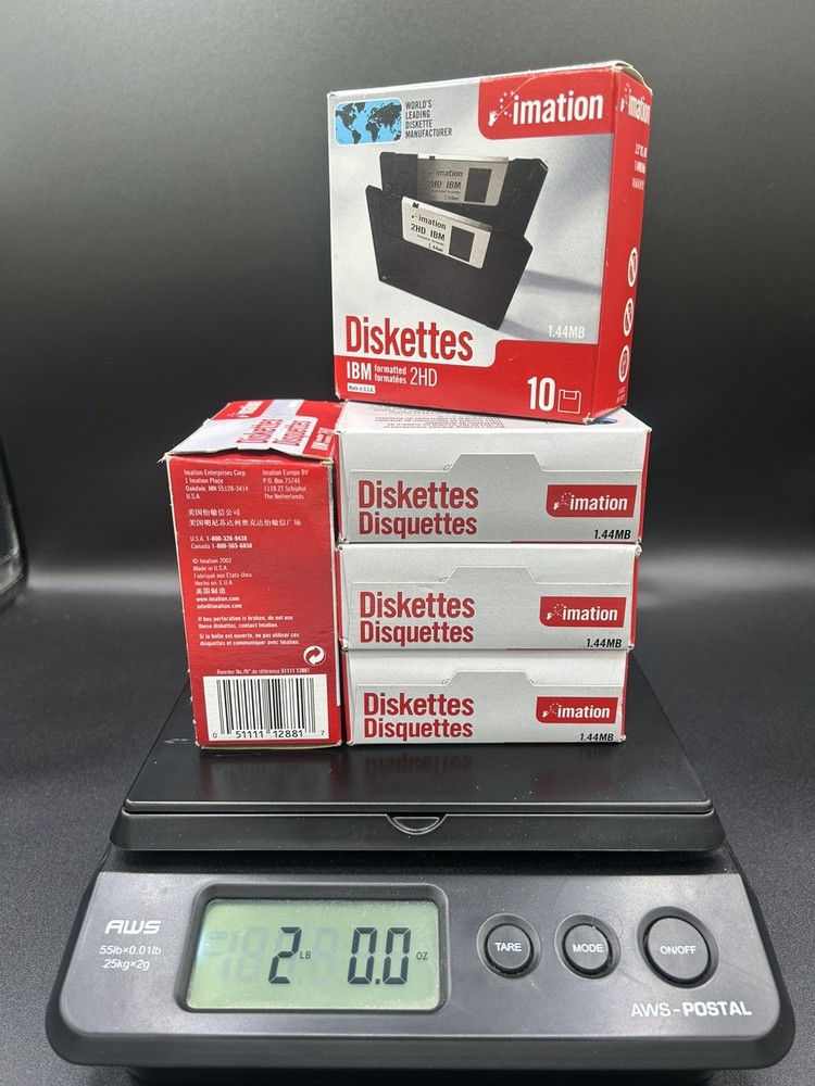 Imation 12881 3.5in. Floppy Disk | 4 Boxes. New In Box Never Opened
