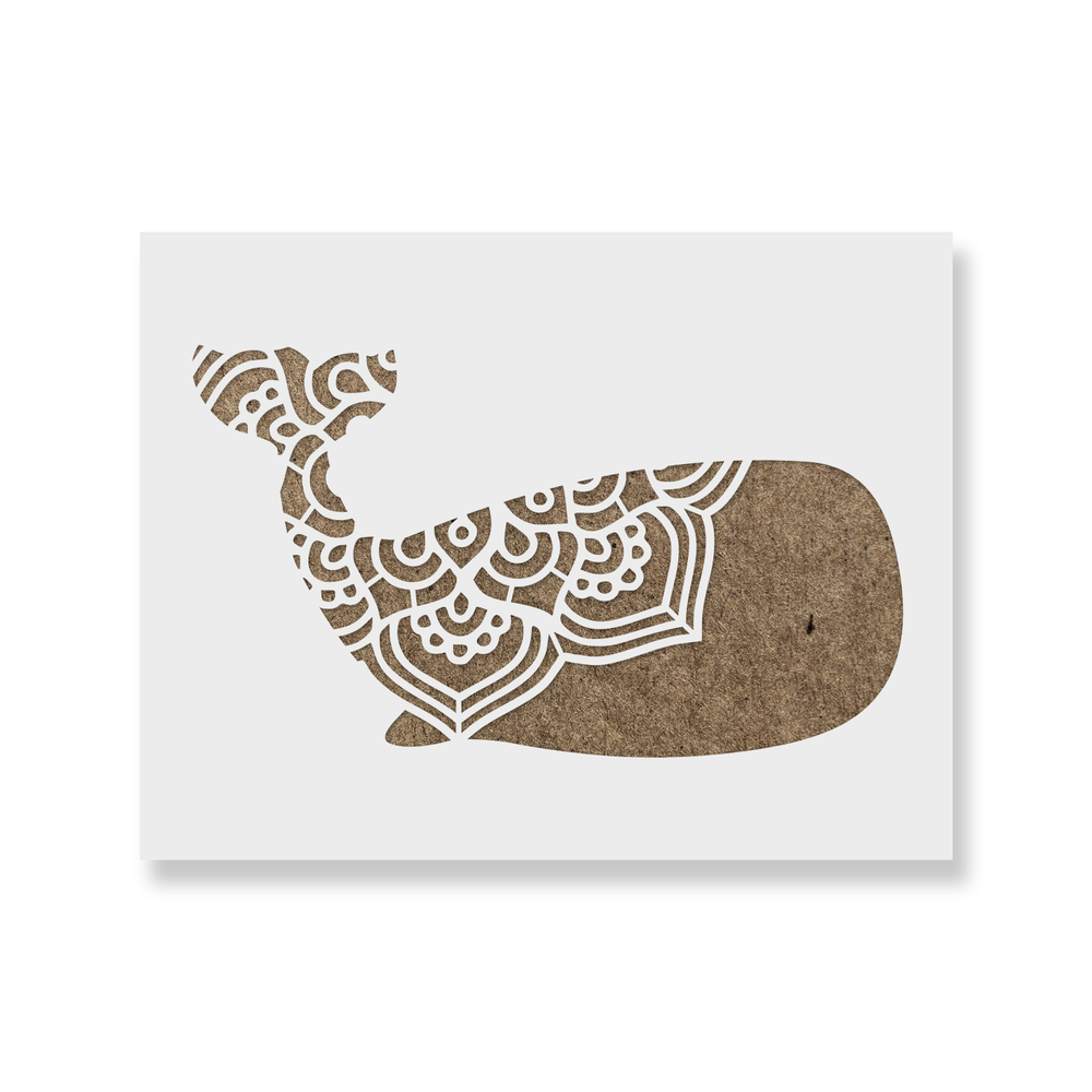 Whale Mandala Stencil - Durable & Reusable Mylar Stencils