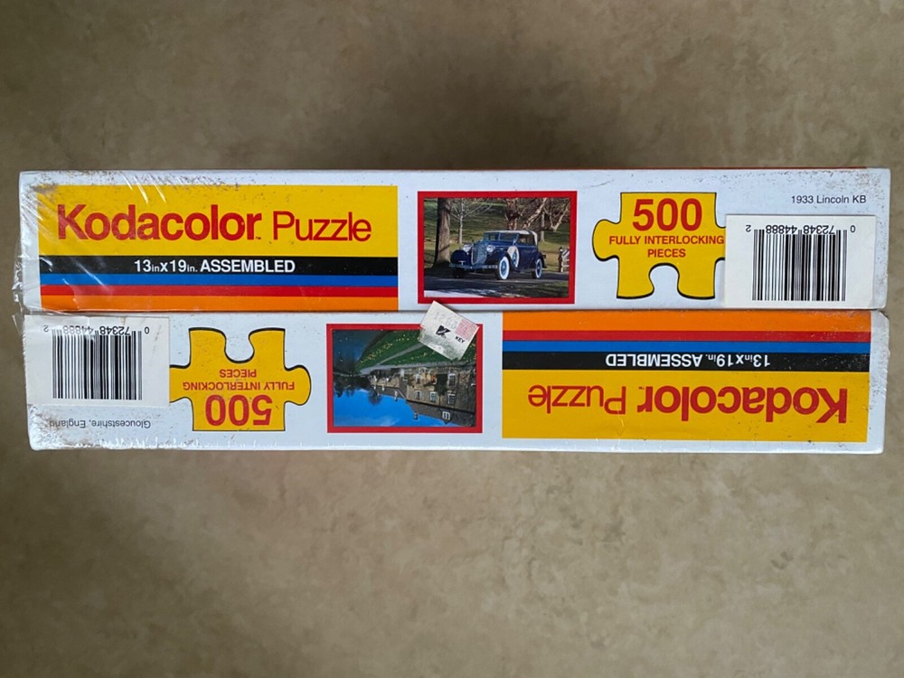 New in Packaging Kodacolor Puzzle 500 Count Two Pack Kodak