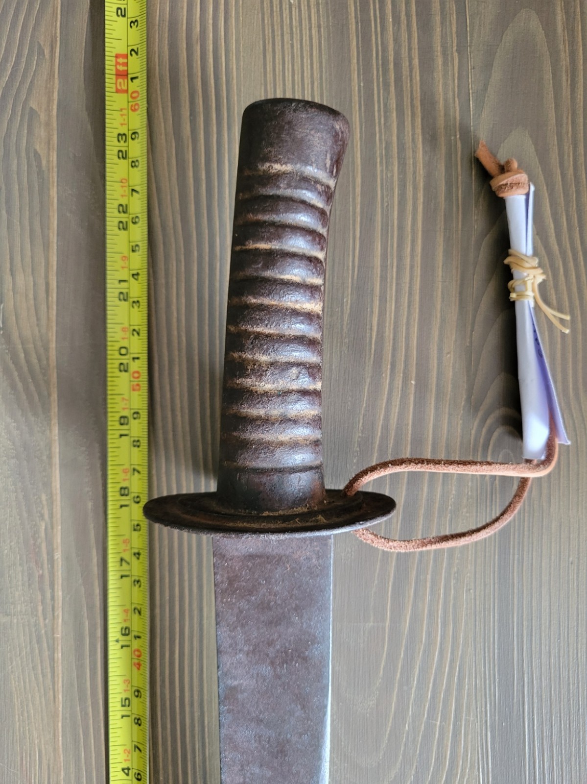 German All-Steel Short Sword Bowie Knife Used Free Shipping