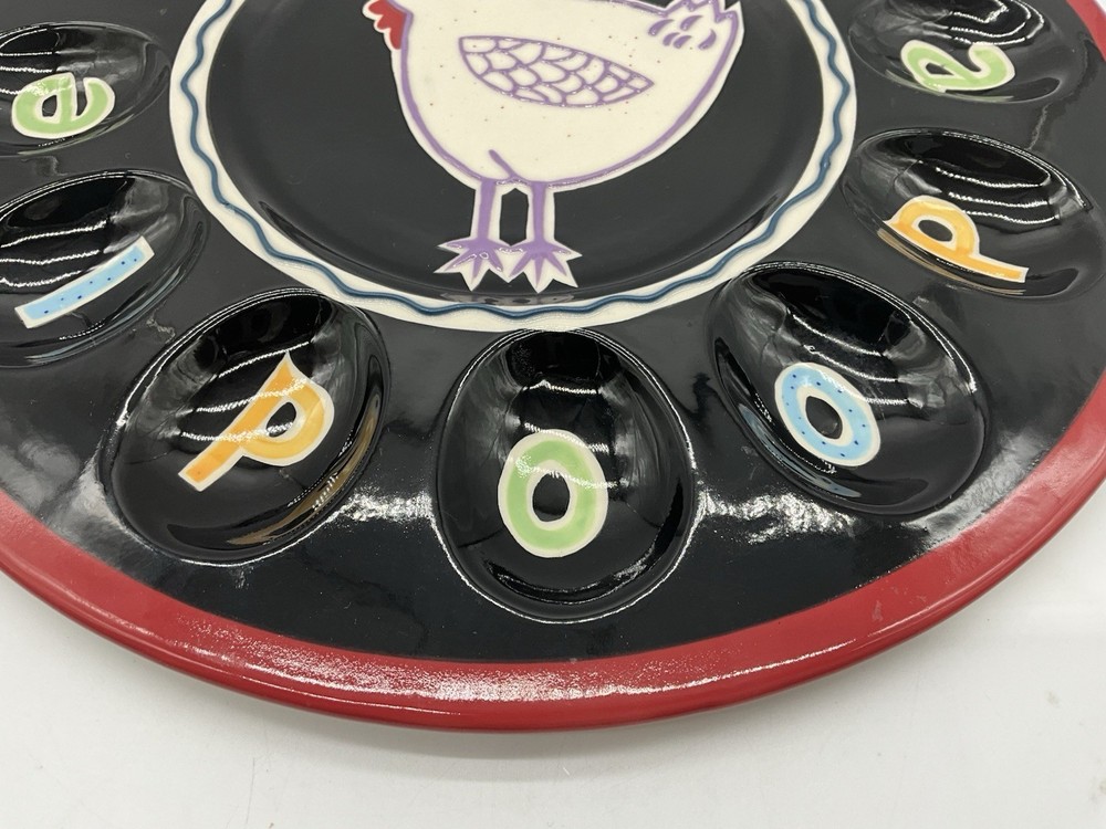 Cocadoodle Deviled Egg Platter by Becky Denny Vintage Serving Ware