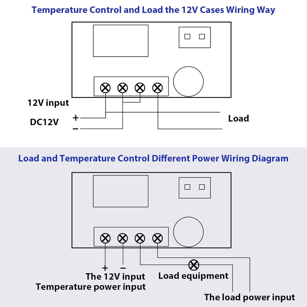 2 Pieces 12V Electronic Temperature Controller Programmable -50 to 110 Degree Ce