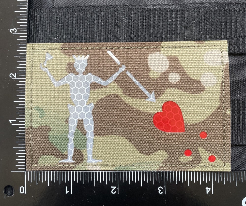Blackbeard Pirate navy Seal DEVGRU Tactical morale IR Patch Hook Loop 4.4” MC