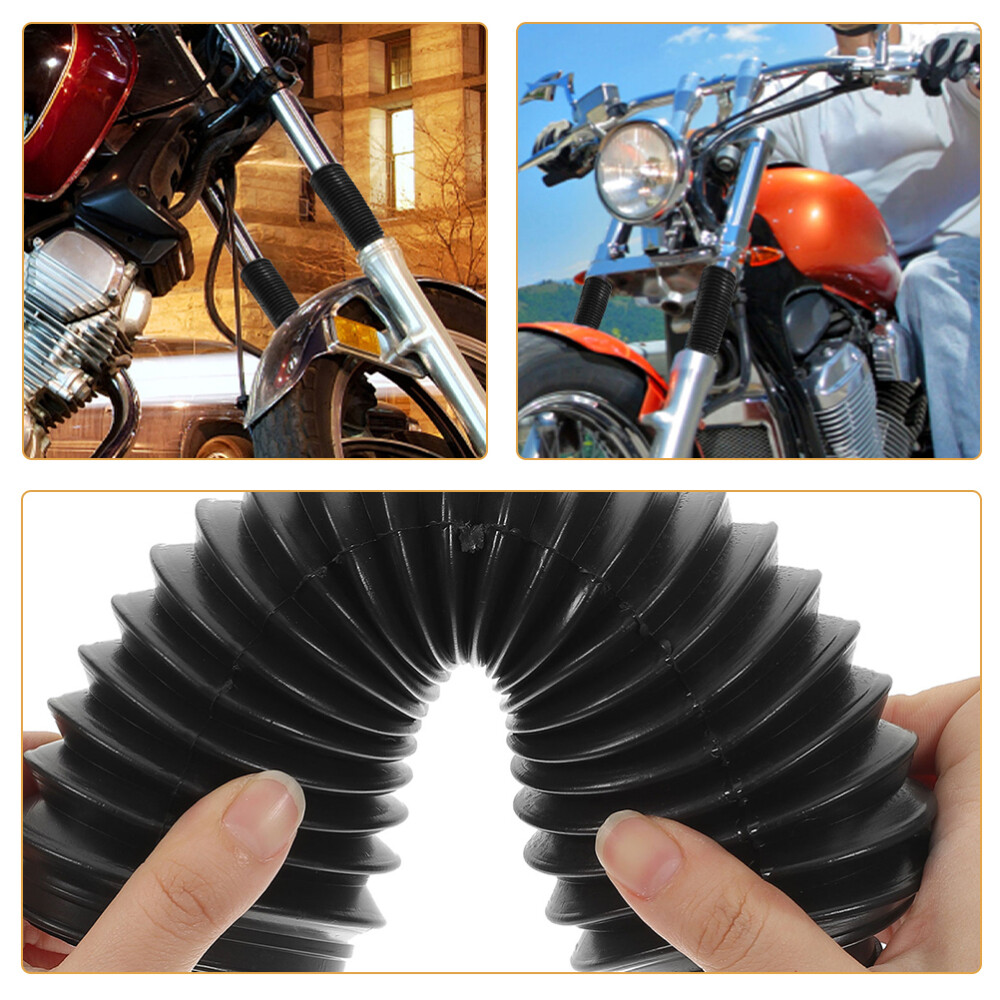 2pcs Front Fork Shock Absorber Covers Dust Protector Sleeves for Motorcycle