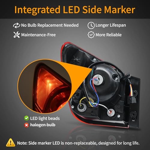 Tail Light Assembly Compatible with 2011-2015 Chevy Cruze Tail Driver Side